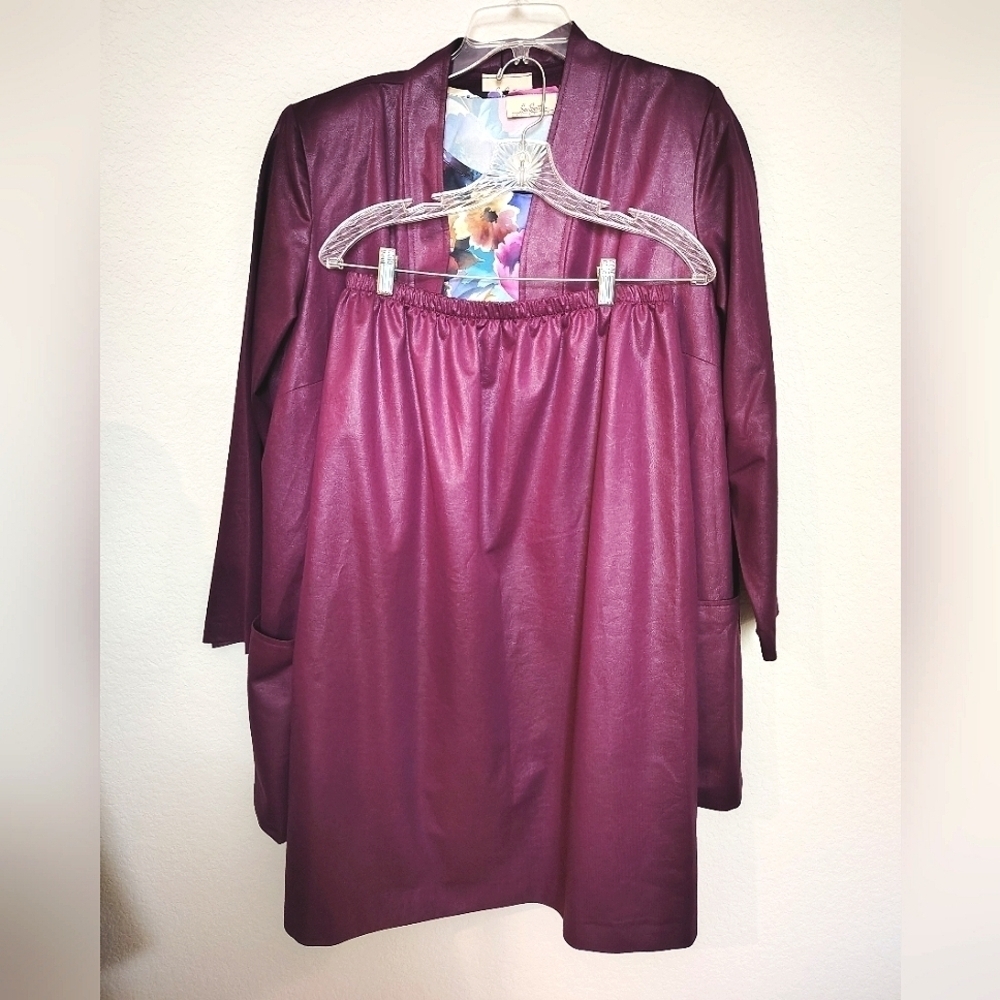Sue Brett Collection Vintage Purple Long Sleeve Set